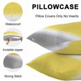 thumbnail image 5 of Lumbar Pillow Covers 20x12 Inch Set of 2, Yellow White Grey Ombre Waterproof Outdoor Pillow Covers, Modern Abstract Aesthetics Decorative Cushion Pillowcases for Couch, Sofa, Bed, Garden, Patio, 5 of 9