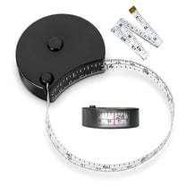 Body Measuring Tape 60In/150cm Dual-Scale with Locking Pin Retractable Window Reading Soft Tape Measure for Tailoring Fitness Weight Loss Body Circumference Fabric Measurement Sewing Ruler
