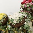 thumbnail image 4 of Centros de mesa con flores y jarrones de ratán, decoración de mesa con macetas artificiales Rosa, 4 of 4