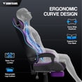 thumbnail image 5 of SOONTRANS Purple Gaming Chair with Footrest, Ergonomic Gamer Chair for Adults, Reclining Office Chair, High Back Compute Chair with Massage, Racing Game Chairs, 5 of 9