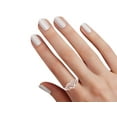 thumbnail image 5 of AFFY 0.10CT Natural Diamond Two Tone Heart Infinity Anchor Rope Promise Ring 14K White Gold over Silver-8, 5 of 5