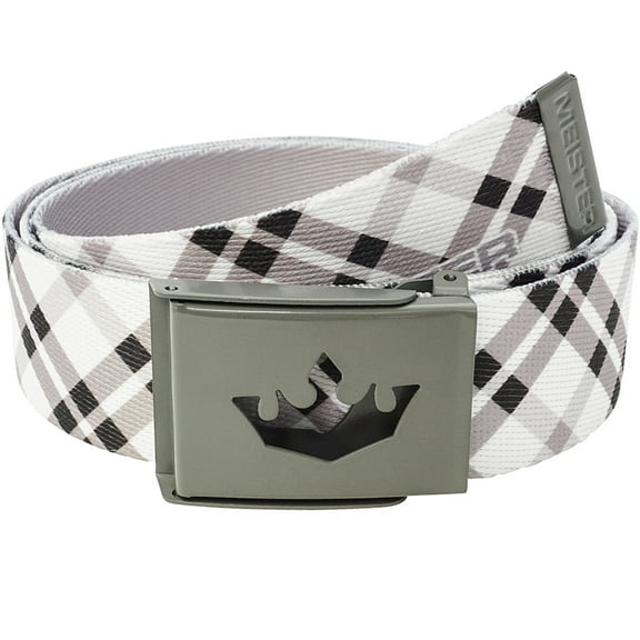 Meister Player Golf Web Belt - Modern Plaid