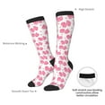 thumbnail image 4 of Vsdgher pink polka dot bows Knee Socks, High Socks Long Stretchy Sock Women Knee High Stocking, Long Socks for Women, 4 of 6