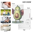 thumbnail image 2 of Avocado Mascot Hand Towel Cotton Bath Towel Large Face Towels Absorbent for Bathroom Home Hotel, 2 of 7