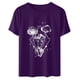 thumbnail image 5 of Tops Para Mujer Casual Suelto Jersey Estampado Cuello Redondo Manga Corta Top Manga Corta Cuello Redondo Top Camisa Odeerbi ODB181336, 5 of 6