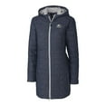thumbnail image 2 of Women's Cutter & Buck Heather Navy Georgia Southern Eagles Rainier Primaloft Eco Hooded Long Coat, 2 of 3