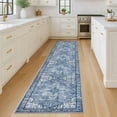 thumbnail image 6 of Suelur Runner Rugs 2x12 Blue Runner for Hallways Non-Slip Washable Kitchen Runner with Rubber Backing Soft Printed Distressed Medallion Floor Carpet Runner for Laundry Bedroom Entryway, 6 of 8