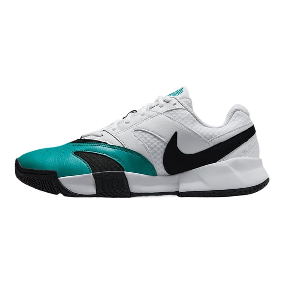 NikeCourt Lite 4 Men's Tennis Shoes White/Radiant Emerald/Black Size 10.5