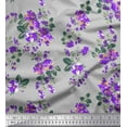 thumbnail image 1 of Soimoi Poly Georgette Fabric Leaves & Floral Artistic Print Sewing Fabric Yard 52 Inch Wide, 1 of 3