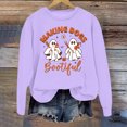 thumbnail image 2 of Wyzesi Chandails en Molleton à Enfiler pour Femmes Sweat à Capuche Tendance Imprimé Lettre Col Rond pour Automne Hiver Chandails en Molleton pour Femmes Col en V TG Coton Chandails en Molleton pour Femmes Plus, 2 of 3