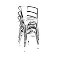 thumbnail image 7 of Dreux Gunmetal Steel Stackable Dining Chair (Set of 2), 7 of 7