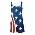thumbnail image 4 of Women's Jumpsuit Short for Independence Day Adjustable Short Overalls Loose Wide-Leg Jumpsuit with Pockets Beach Summer Clothing, 4 of 6