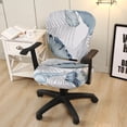 thumbnail image 2 of Housse Extensible pour Chaise d'Ordinateur, Housse de Chaise de Bureau, Housse de Chaise en Polyester à Haute Élasticité, Queue de Phénix, 2 of 9
