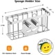 thumbnail image 3 of Soporte de esponja para fregadero de cocina, soporte de esponja con 2 ventosas / 1 tira adhesiva, diseñ para esponja, jabón, cepillo para polvo de platos, fregadero, plate, 3 of 3