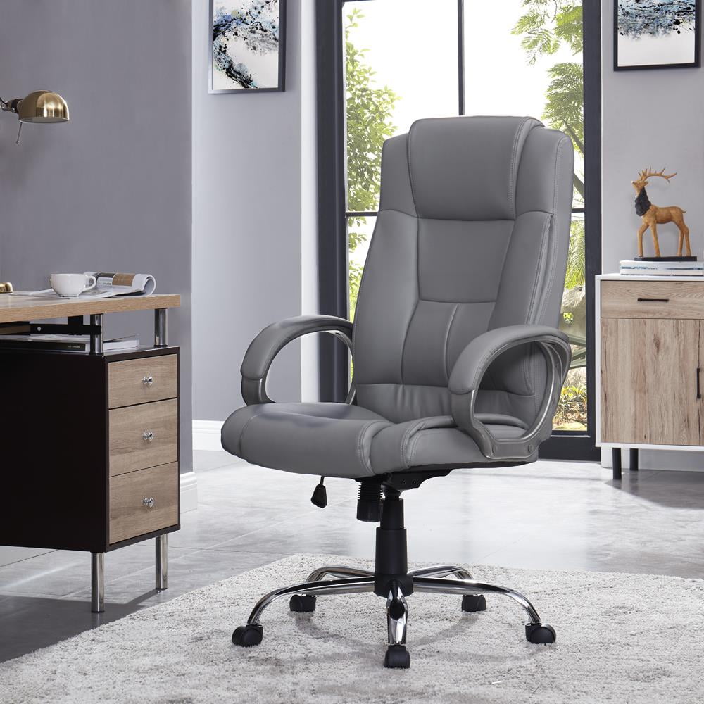 Photo 1 of Halle High-Back Executive Office Chair by Naomi Home-Color:Gray