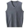 thumbnail image 5 of RMGVDSD Stylish Men's Sweater Vest Mens Sweater Vests Casual Fall Sleeveless V Neck Knit Pullover Loose Fit Versatile Layering Casual Outings Wear Casual Dress Sweater, 5 of 9