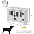 thumbnail image 6 of JERFIT Elevated Dog Feeder Stand with Storage Cabinet, 37L Pet Food Organizer, Raised Stainless Steel Bowls for Large Dogs, White, 6 of 9