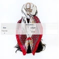 thumbnail image 2 of Women's Satin Square Scarf Polka Dot Smooth Head Wrap Large Bandana Neckerchief Casual Festival Gifts Red 90cm, 2 of 5