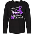 thumbnail image 3 of Inktastic Alzheimer's Awareness Find a Cure for my Papa Long Sleeve T-Shirt, 3 of 5