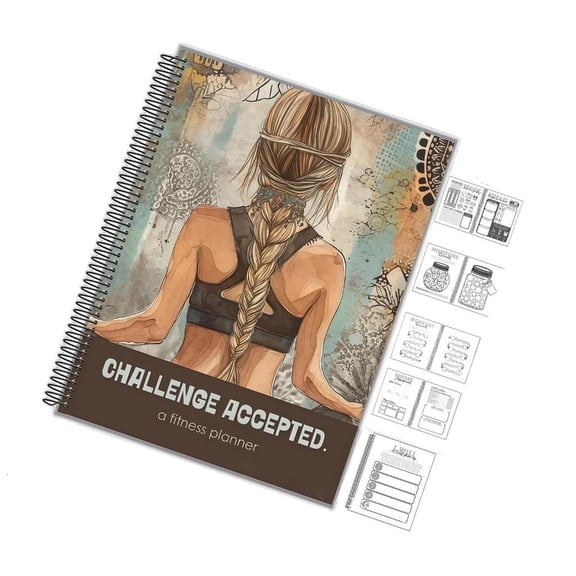 MOMOJIA Workout Goal Planner Thick Acid Frees Smooth Paper Fitness Journal Notebook