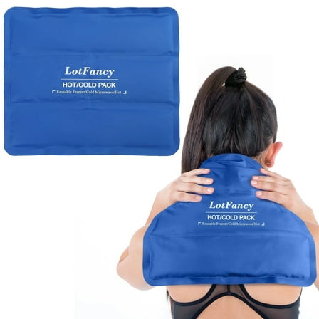 LotFancy Ice Pack for Injuries, Large Reusable Soft Hot Cold Gel Pack for First Aid, 13.8 x 11.8 in