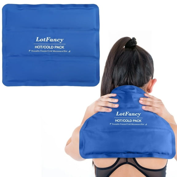 LotFancy Ice Pack for Injuries, Large Reusable Soft Hot Cold Gel Pack for First Aid, 13.8 x 11.8 in