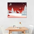 thumbnail image 2 of PRATYUS Christmas Decor in the Moonlight 20x16in Canvas Wall Art Picture for Living Room Bedroom 20x16in, 2 of 3