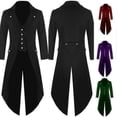 thumbnail image 1 of Men'S Steampunk Vintage Tailcoat Jacket Gothic Victorian Frock Coat Uniform, 1 of 3