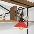 thumbnail image 4 of Kiven Cordless Bookshelf Lamp, 1-Light Rechargeable Bookcase Lighting with Iron Lampshade, Farmhouse Decorative Bookend, Cordless Table Lamp for Bedside Bookshelf Cabinet Home Decor,Red, 4 of 7