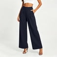 thumbnail image 2 of ThriftyPlait Womens High Waisted Dress Pants Casual Flowy Business Pants Trendy Elegant Loose Fit Wide Leg Trousers with Pockets for Work, 2 of 7