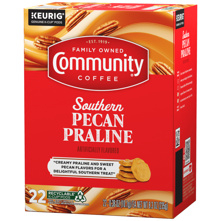 (4 pack) Community® Coffee Southern Pecan Praline Coffee Single-Serve Cups 22 ct Box