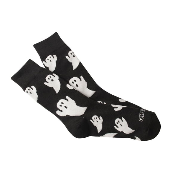 ZHENHONG Socks for Women, Ghost Print Crew Cotton Socks Fairy Dark Academia Socks Pattern Halloween Accessories, Halloween Costumes Black