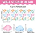 thumbnail image 4 of HongHeng Colorful Clouds Wall Decal Watercolor Cloud Wall Decals Cloud Star Wall Stickers Removable Cloud Stickers for Walls Cute Cloud Wall Stickers for Nursery Baby Room Bedroom Decor, 4 of 5