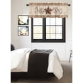 thumbnail image 3 of Kitchen Valances for Window, Farmhouses Country Stars Berries Light Filtering Rod Pocket Valance Curtain, Retro Wood Patterns Short Curtains Window Topper for Bedroom Bathroom Living Room 54x18in, 3 of 9