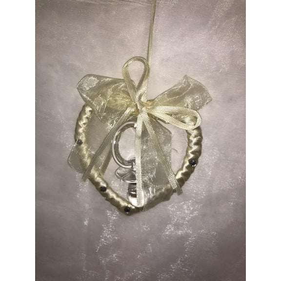 CHARMED Heart Pacifier Necklaces Baby Shower Games Favors Prizes Ivory unisex Cute and Adorable 12PC