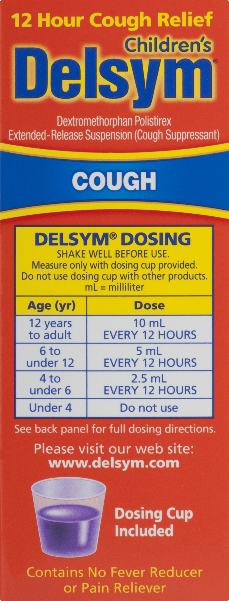 Delsym Cough Dosage Chart