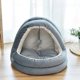 thumbnail image 4 of Cat Beds For Indoor Cats Pet Tent Cave Nest Hooded Bed Warm And Comfortable Bed Cat Sofa Washable Cushion MZ120 (M-38cm, Dark Blue), 4 of 5