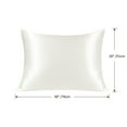 thumbnail image 5 of PiccoCasa 1 Pc 19 Momme Silk Pillowcase with Hidden Zipper King Pearl White, 5 of 8