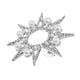 thumbnail image 2 of 1pc Joyería de moda Sol Forma de flor Perla Cristal Pendientes de botón Pendientes Plata, 2 of 6