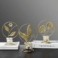 thumbnail image 6 of Gold Leaf Candle Holder Decoration Household Creative Iron Candle Pedestal Table Decoration Tea Wax Cup, 6 of 6