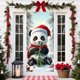 thumbnail image 3 of Decoraciones de Navidad Interior 35 X 71 Pulgadas Marco de Puerta de Navidad - Patrón de Santa Claus - Decoración de Puerta de Navidad - Decoración de Fiesta Del Festival, 3 of 6