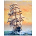 thumbnail image 1 of 16 x 20 inch DIY Canvas Oil Painting by Numbers Set Castle Sailboat Pattern Suitable for Adults Children Beginners Handmade Home Wall Decor Gift Unframed, 1 of 7