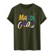 thumbnail image 4 of Casual Summer Tops Carnaval Impreso de Manga Corta Cuello Redondo, Poliéster Ligero para la Fiesta de Verano de Primavera, 4 of 9