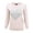 Blush/Grey, variant on YEMAK Women's Love Heart Chenille Crewneck 3/4 Sleeve Casual Pullover Sweater MK3595-OAT/BLK-L