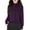 Dark Purple, variant on Cardigan Sweater for Women Long Sleeve Round Neck Knitted Button Down Women Cardigan Open Front Dark Purple Layering Top Fall Outfits for Women