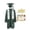 ZA-Army Green-kids outfits, variant on Kids 2026 Graduation Uniform 4 Piece Long Sleeve Gown with Cap & Stole 8-14 Years