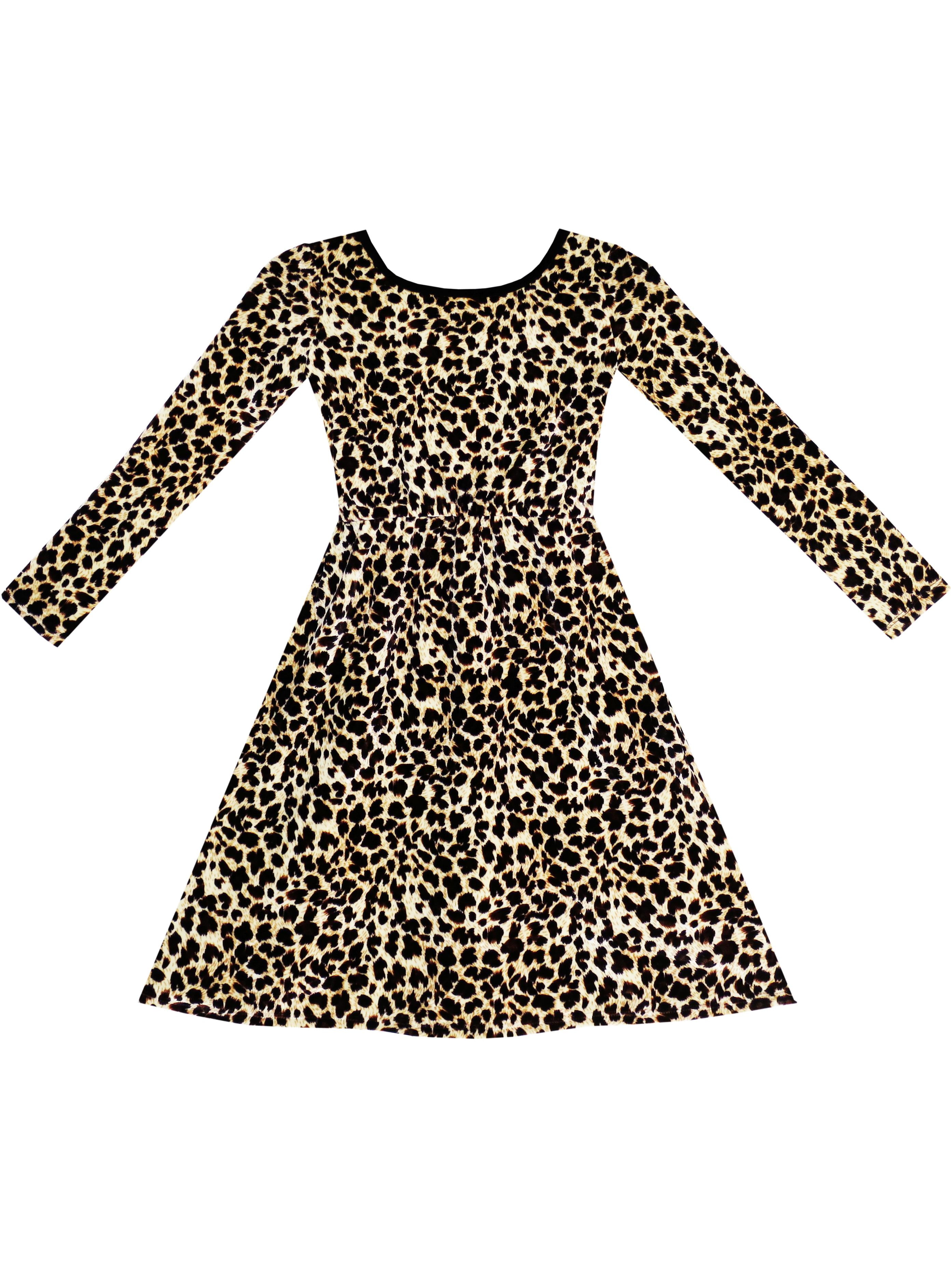 animal print winter dress