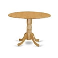 thumbnail image 2 of Round Dining Table Set with 2 Chairs - Oak Drop Leaf Table & Parson Chairs - Modern Dining Room Furniture, 2 of 5