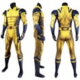 thumbnail image 4 of Disfraz de Cosplay de Wolverine, mono de James Howlett, conjunto de armadura de hombro, mono Zentai con impresión 3D, traje de superhéroe para Halloween para hombre, 4 of 5