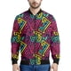 thumbnail image 5 of Chaqueta con cremallera con patrón psicodélico abstracto para hombre, chaqueta holgada informal de manga larga con estampado 3D colorido para otoño, ropa de calle, 5 of 5